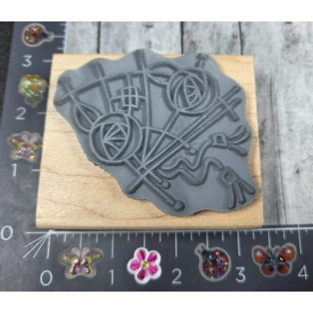 Stampendous Glasgow Fan XXV001 2001 Rubber Stamp Wood #B43